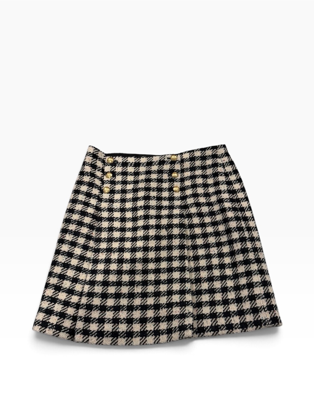 Talbots Houndstooth Tweed Mini Skirt – Size 10